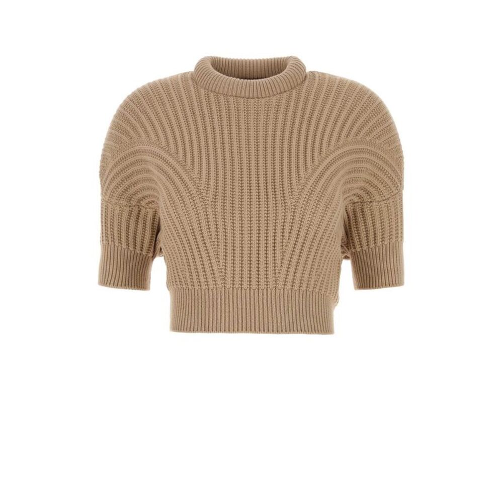 Sportmax Women Beige Cotton Blend Fatti Sweater